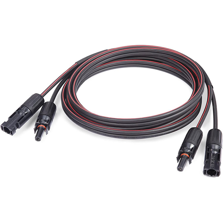 30Ft raudonas ir juodas dviejų gyslų saulės kabelis 10AWG