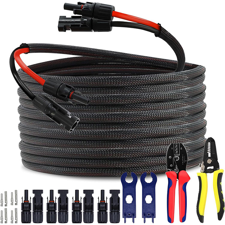 Komercinis stogo PV Array 10AWG prijungimo laidas 50FT